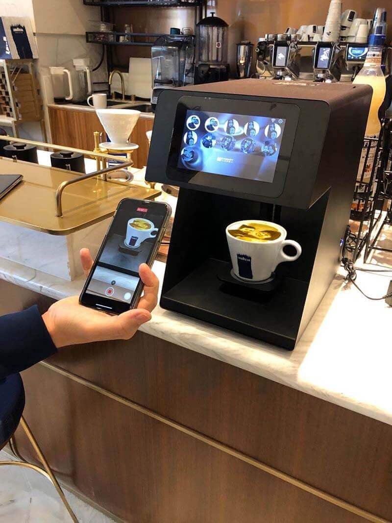 lavazza flagship store coffee printer